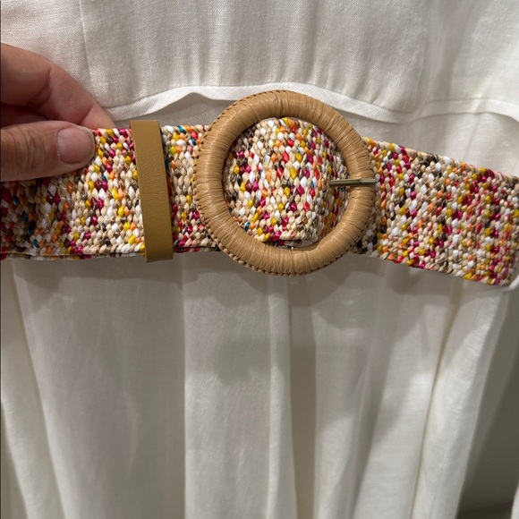 Zimmermann size 1 Elegant White Long Sleeve Dress with Belt - Picture 6 of 6